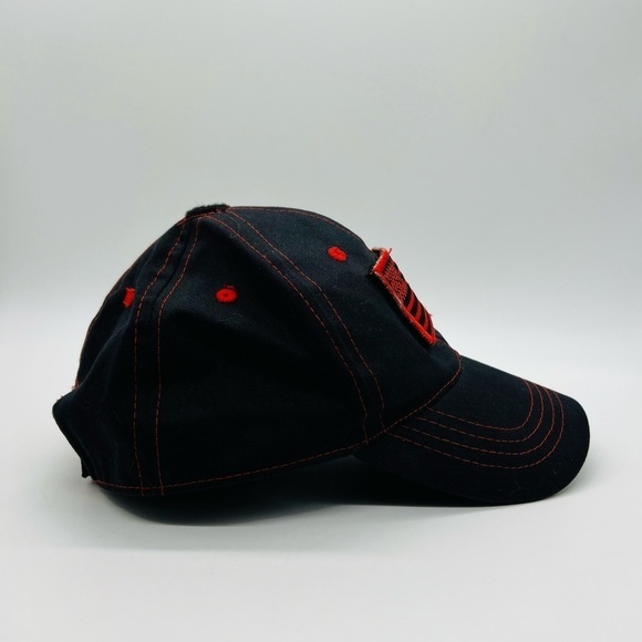 VOODOO TACTICAL MENS BLACK AND RED BALL CAP WITH VELCROS ADJUSTABLE STRAP - Picture 4 of 11